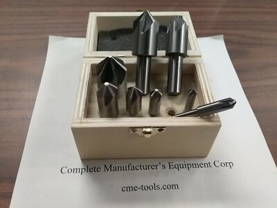8pcs/set 6 Flute Counter Sinks, 82 degree,  1/4'' to 1'' # 540B-600-new