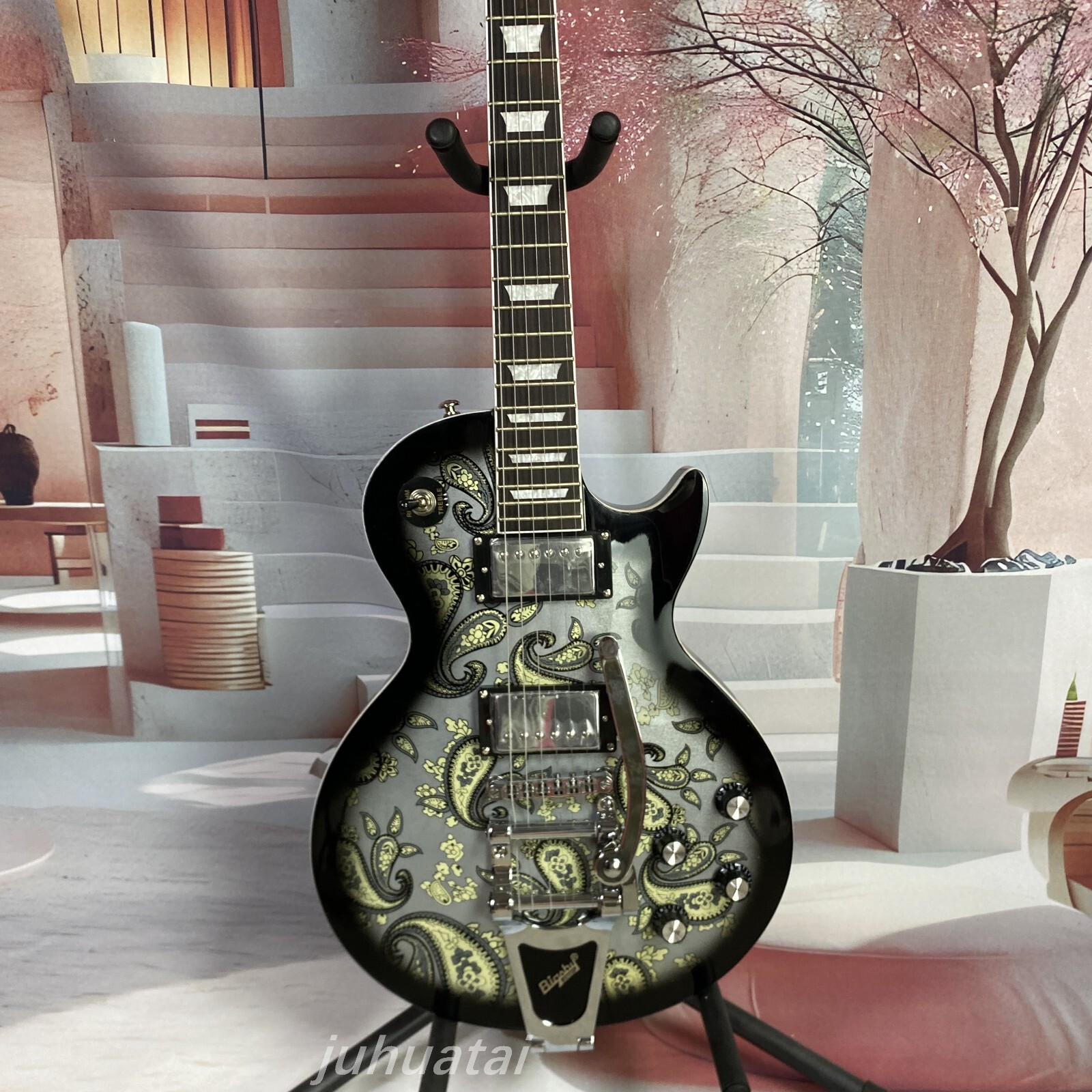 Standard Paisley LP Jazz Electric guitar Chrome plated hardware 22 frets