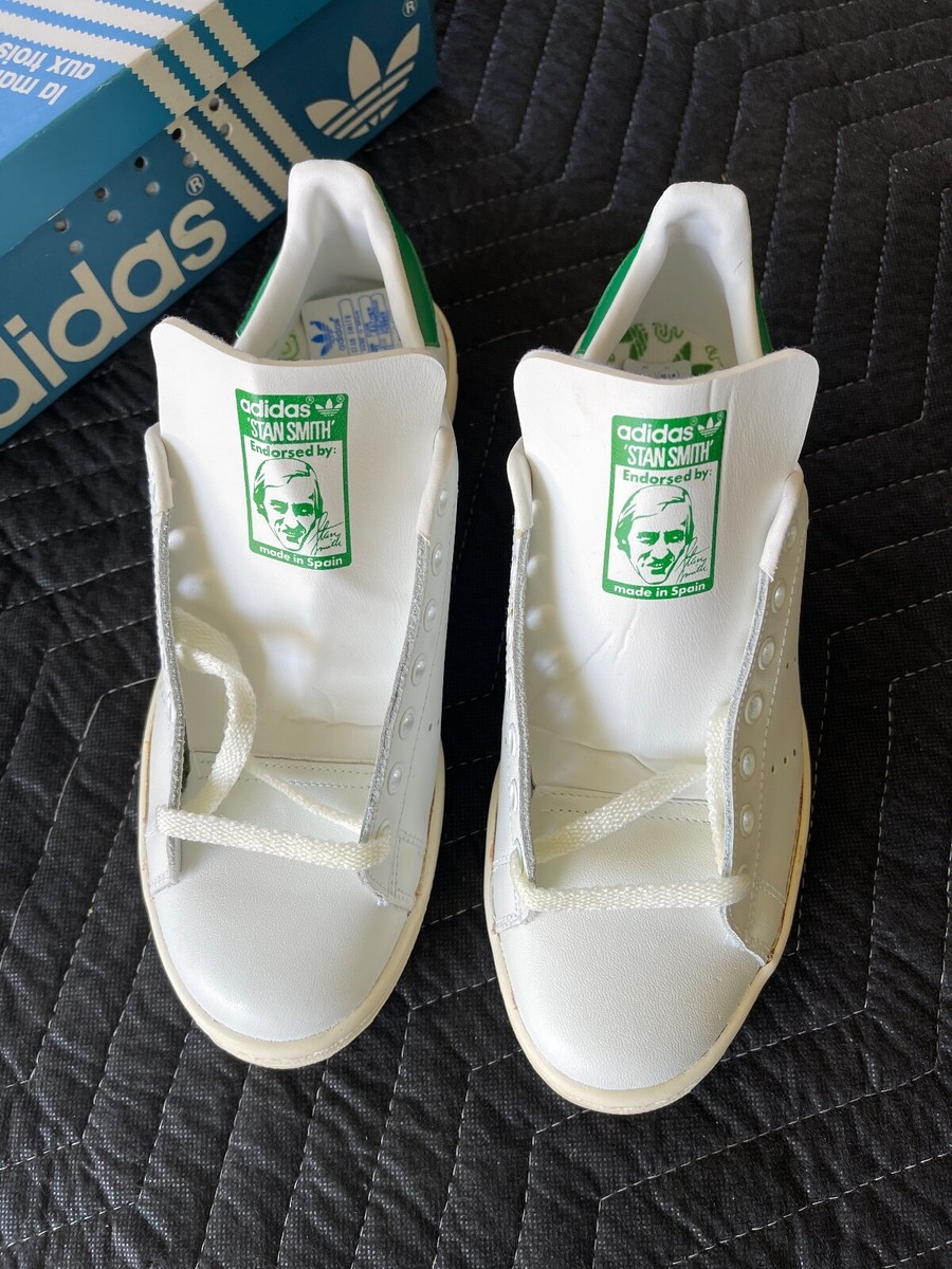 Deadstock 80's Adidas Stan Smith AF1028 Sneaker with Box Sz 7.5