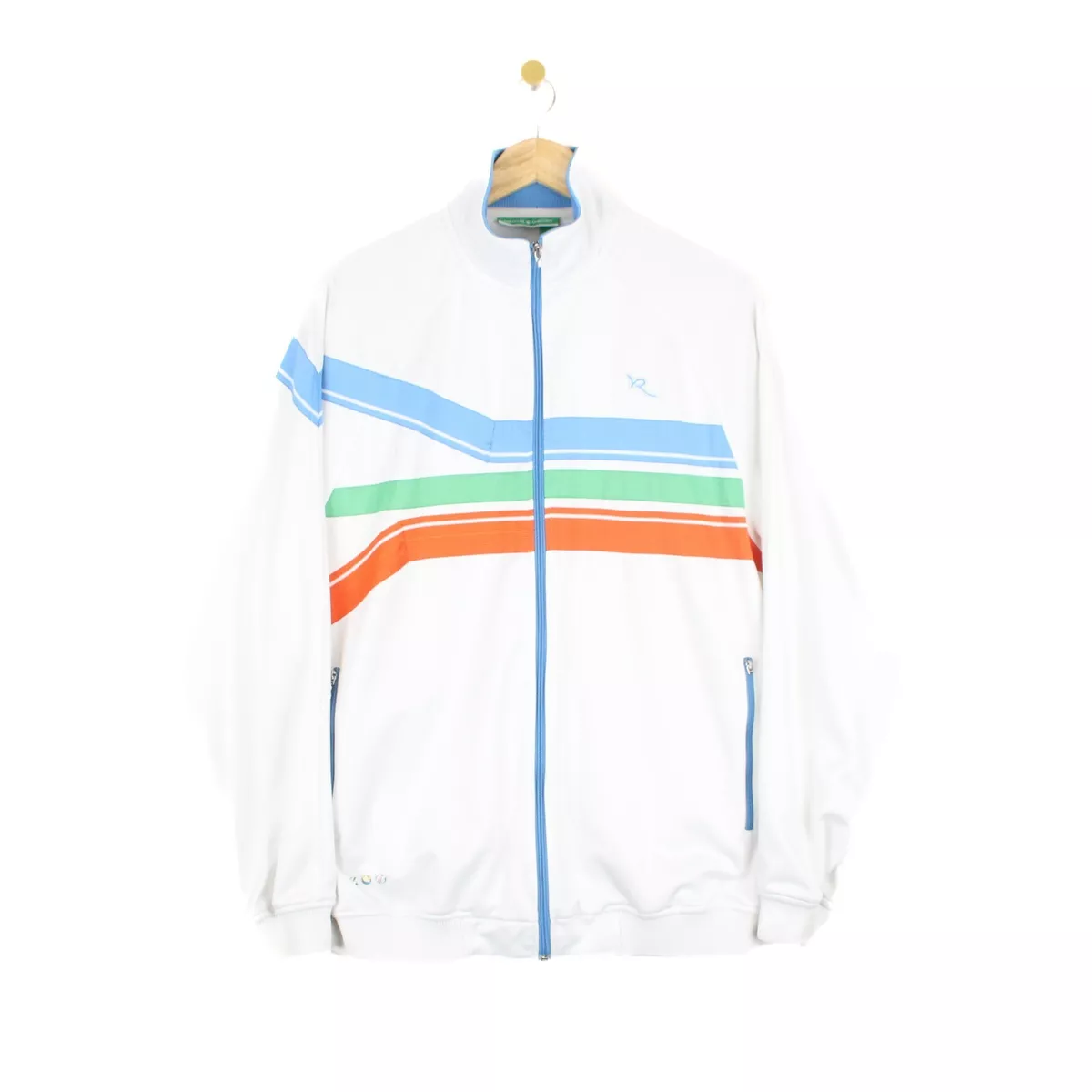 Mens white shop tracksuit top
