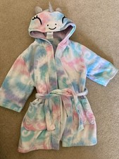 Saint Eve Little Girl Swim Bath Robe Swimsuit Cover Up XXS 3/4 Tie Dye Unicorn