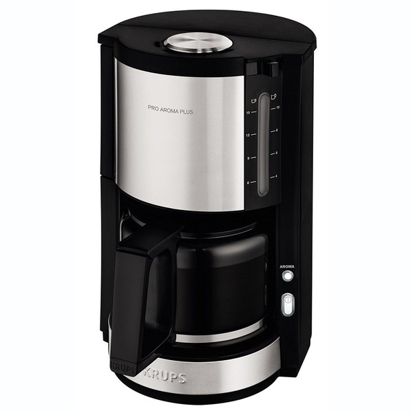 Krups Km 321 Proaroma Plus Filterkaffeemaschine 1100W 1,25L Schwarz/Edelstahl-image