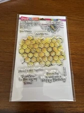 Stampendous Fran's Honeycomb Wishes Clear Stamp Set#SSC1257 8 pcs Unmounted USED