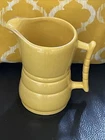 Vintage Yellow Frankoma Pottery 26D Pitcher With Handle 7 Inches Tall 32 fl oz