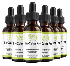 (6 Pack) Bio Calm Pro Tinnitus Drops, BioCalmPro Relief for Ringing Ears Drops