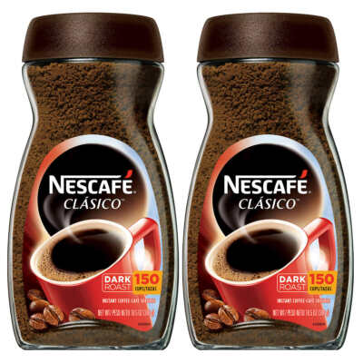 Nescafé Clasico Instant Coffee, Dark Roast, 10.5 oz, 2-pack | eBay