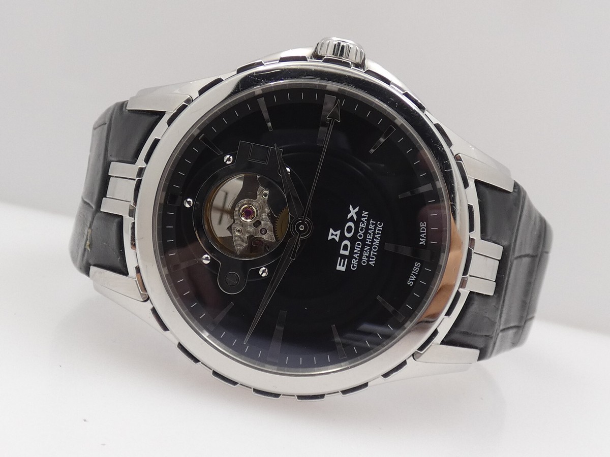 その他 BLACK OCEANS Edox Grand Ocean Open Heart Automatic 85008 3 NIN