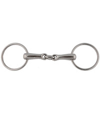 Stainless steel HORIZONTAL ELLIPTICAL LINK RING SNAFFLE BIT Loose rings 3 SIZES 