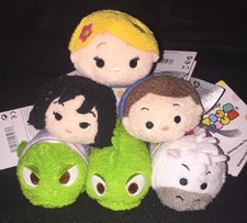 Disney Store Tangled 5 Mini Tsum Tsum Set Rapunzel Flynn Pascal Mother Maximus