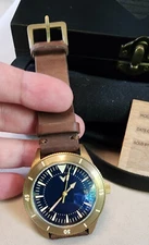 VENTUS Mori M4,  Brass, automatic, Blue dial,rare and OOP,full package (Zelos)