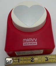 Marvy Heart 2  Paper Punch L Crafting Scrapbooking Papercraft Tested Uchida
