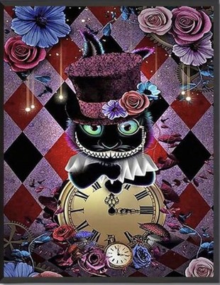 Punk Gothic Katze 5D Diamond Art Painting Full Drill Kit. 10% für wohltätige Zwecke.  30x40cm
