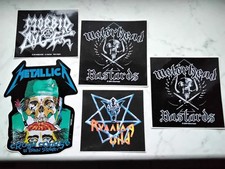 HEAVY METAL AUFKLEBER SET VINTAGE Morbid Angel Metallica Motörhead Running Wild 