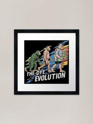 The Dye Evolution - Funny Evolution Framed Wall Art Poster Canvas Print Picture