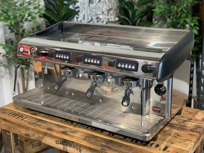 EXPOBAR MEGACREM AUTOSTEAM 3 GRUPPEN EDELSTAHL ESPRESSO KAFFEEMASCHINE CAFE