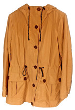 Women's M&S Per Una Stormwear Coat Full Zip Uk16, Mustard Ochre Hood Pockets