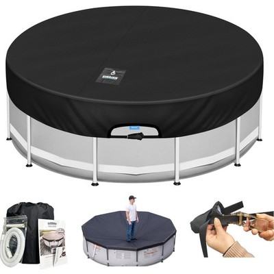 Poolabdeckung rund 366cm Solar Wasserabfluss UV-beständig Oxford