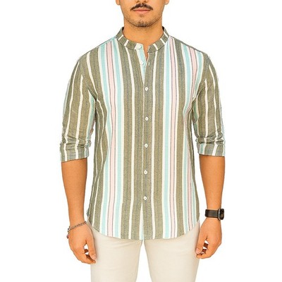 Camicia Lino uomo coreana manica lunga casual estiva M L XL XXL