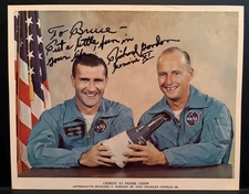 NASA Gemini XI Crew Original Vintage 8"x10" Richard Gordon *Hand Signed*