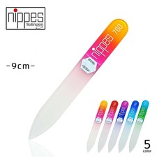 NIPPES Solingen Lima per unghie in vetro arcobaleno piccola rossa