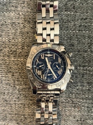 Breitling Chronomat 44 B01 Onyx Black Roman Dial AB0110 FULL SET Box & Papers