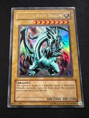 Yu-Gi-Oh! Blue-Eyes White Dragon (MP/HP) LOB-001 Legend of Blue Eyes Unlimited
