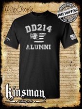 DD214 Alumni US Flag Military T-Shirt - Army Marines Navy Air Force Veteran USA