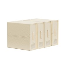 SheetCube Bed Sheet Organizers and Storage 4 Pack, Foldable Linen Closet Orga...