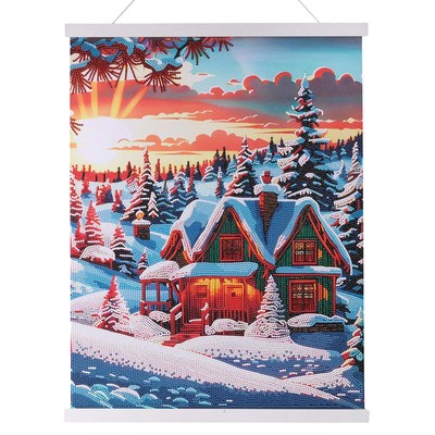 Crystal Art  Winter Sunset Scroll Diamond Painting