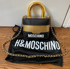 Rare Moschino x H&M Gold Padlock Crossbody Ba...