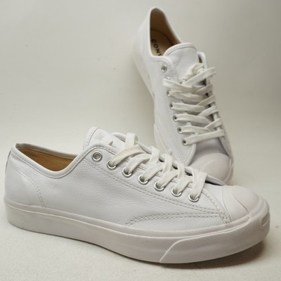Worn 1X EUC! Converse Jack Purcell Tumbled Leather sneakers 3X White Womens Sz 9