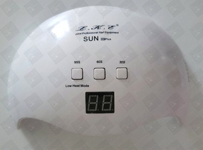 SUNUV SUN X9 PLUS 48W UV/LED Nail Lamp LCD Display Low Heat Quick-Dry White