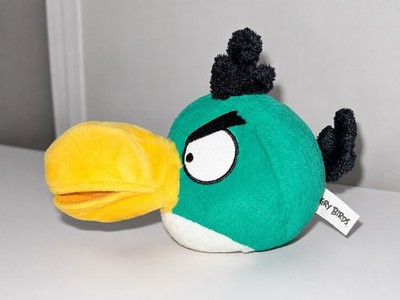Angry Birds Hal 5  Plush Green Toucan Boomerang Bird Open Beak 2010 Commonwealth