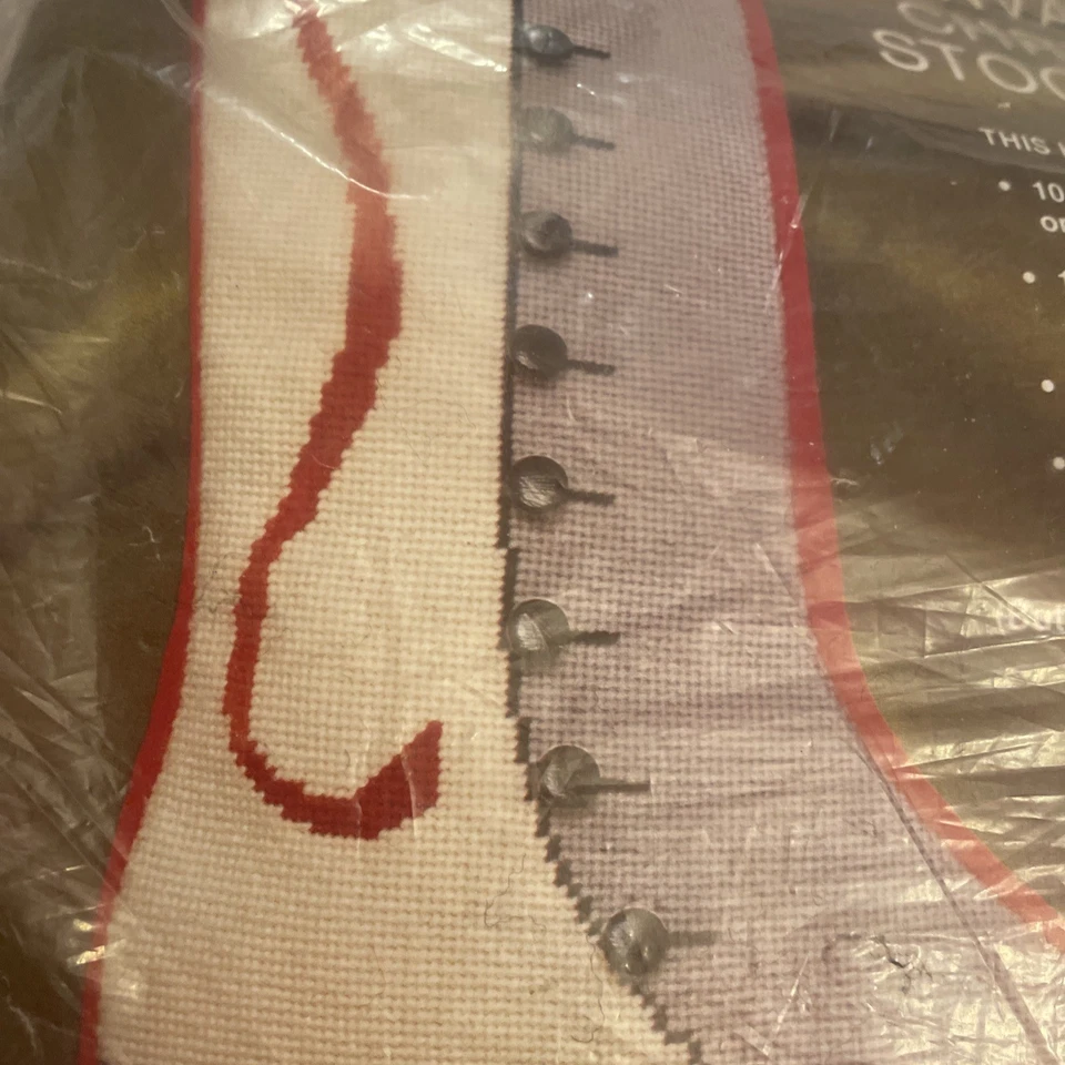 NEW Elsa Williams needlepoint Christmas Stocking kit boot vtg shoe victorian - Image 3 of 4