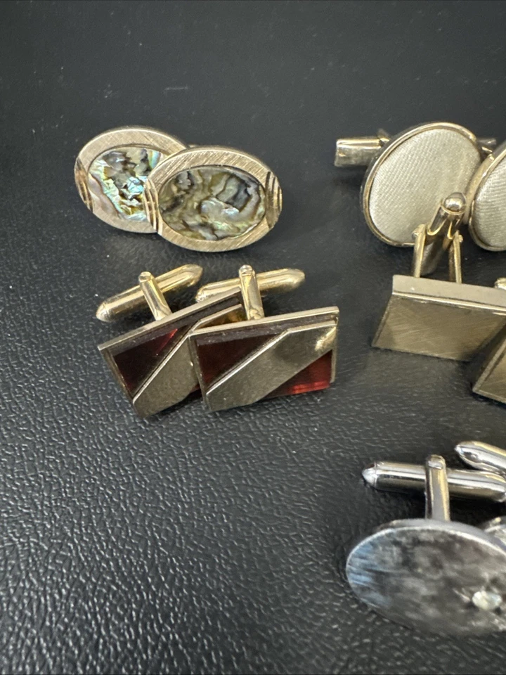 Lote De Colección De Gemelos Para Hombre, Tie Tack's (11) Juegos Incluyendo Swank Foto 2 de 4