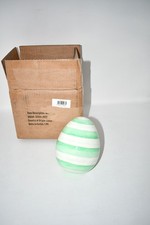 MacKenzie-Childs Mint Stripe Mini Egg in 35514-2572 NIB