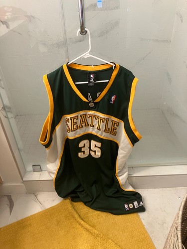 Authentic Kevin Durant Seattle Super Sonics Jersey Adidas Men 60  Euc Green Nba