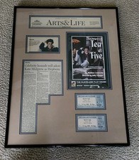 TEA AT FIVE  17X24 2002 The Cleveland Play House Katharine Hepburn Frame Ticket 