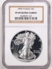 1995-P 1oz Proof Silver American Eagle PF69UCAM NGC 3249097-167
