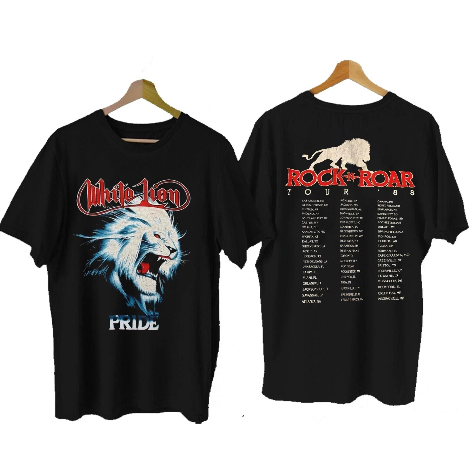 New Popular White Lion Pride Tour Band Short Sleeve Unisex All Size Shirt