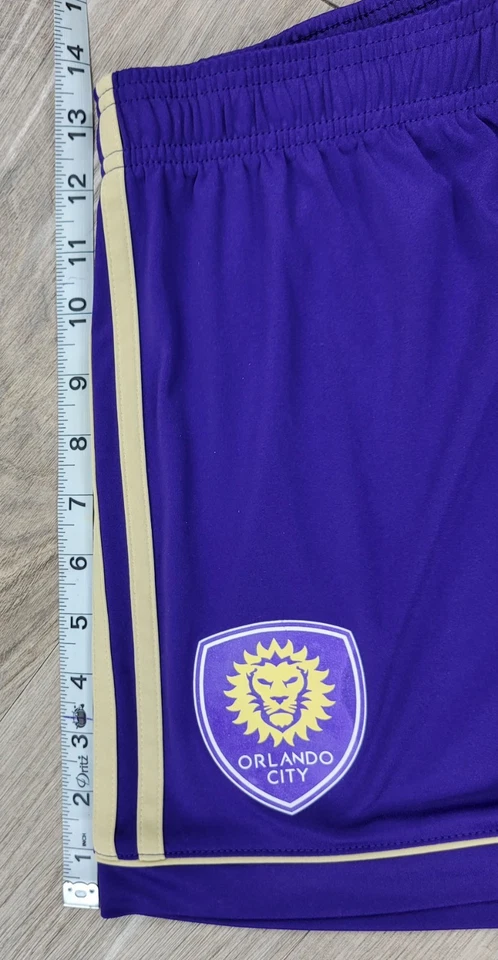 Adidas Orlando City SC Authentic MLS Purple Soccer Shorts Girls Size Small - Image 4 of 4