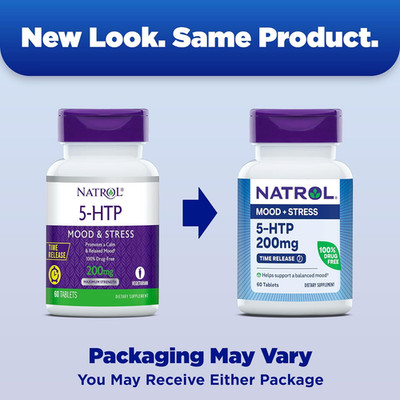 5-HTP 200Mg Dietary Supplement to Support a Balanced Mood, 60 Time Release Ta...