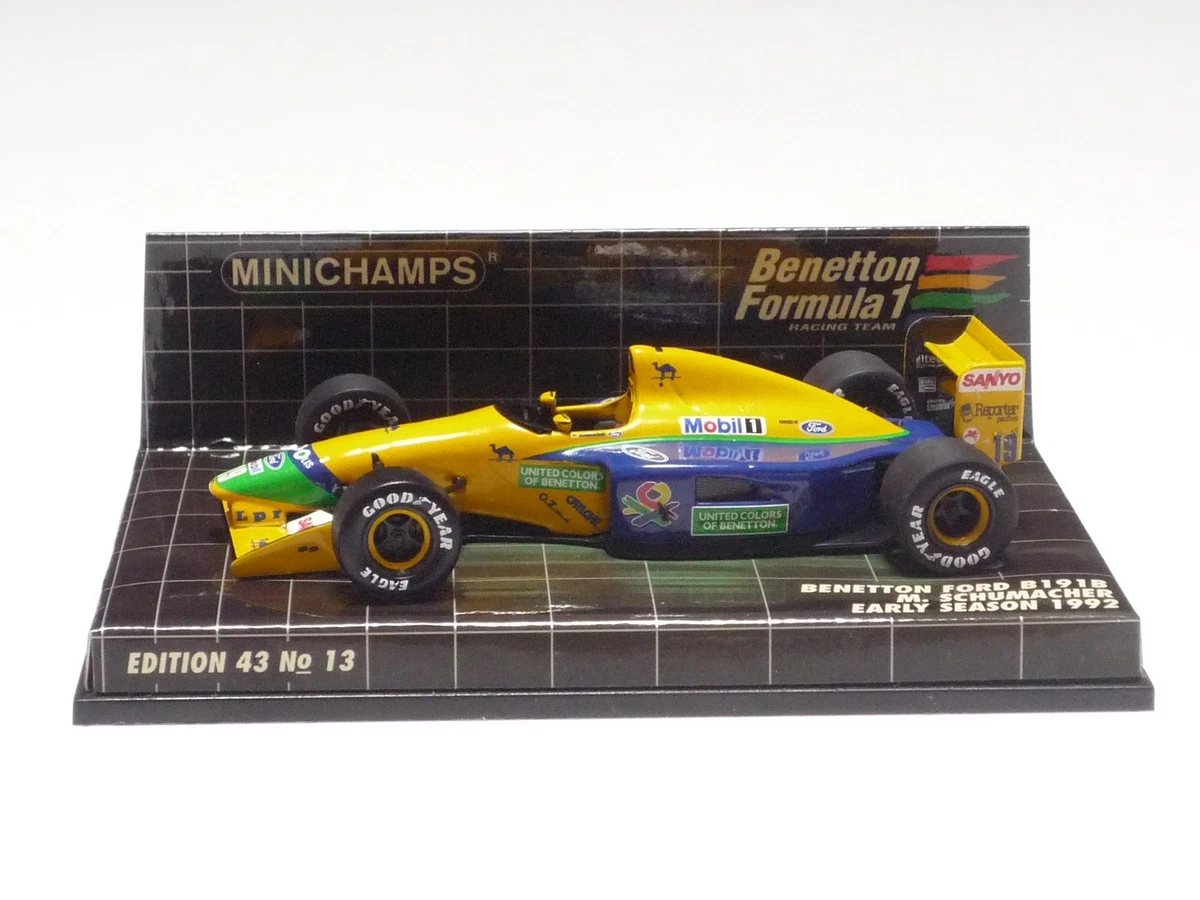 Miniature Benetton Ford B193B – Michael Schumacher, échelle 1/43, Minichamps (neuf, Japon)