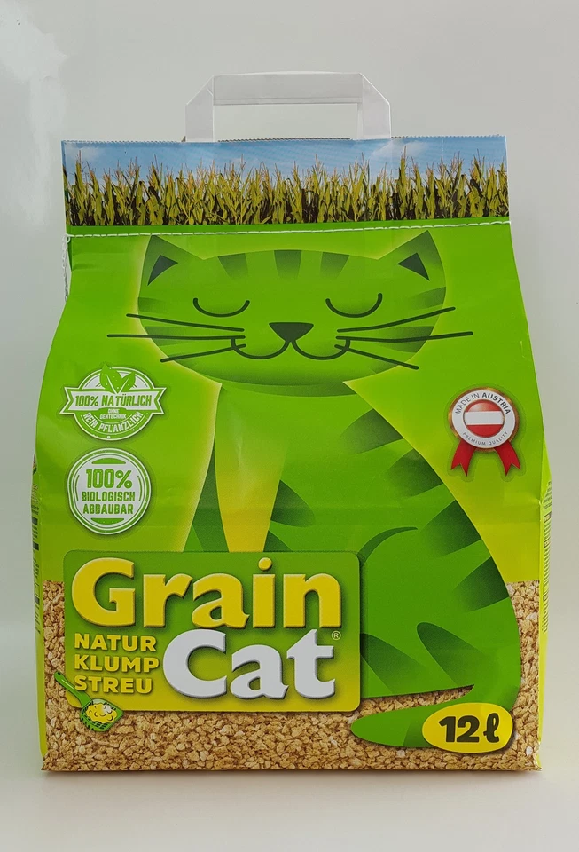 Grain Cat Öko-Katzenstreu CornCat Graincat GreenCat 6 x 12 Liter Katzenstreu klu
