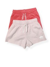 Assorted Brand Pink Terry Fleece Pull On Shorts, SET of 2, Girls size Medium 8