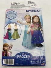 Simplicity M0747 Disney Frozen 18  Doll Cloth...