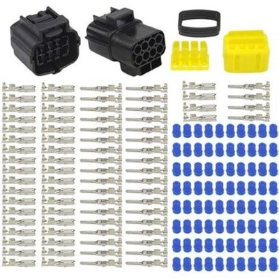 3 Kits 8 Pin Way Waterproof Electrical Connector Plug for Car Automotive (8 Pin)