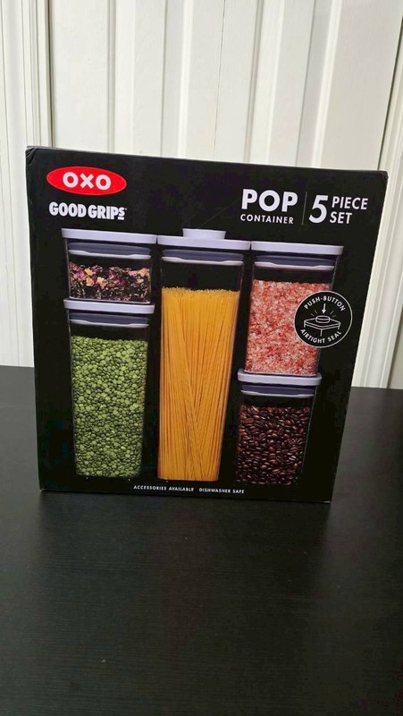 OXO GOOD GRIPS POP CONTAINERS 5 PIECE SET NEW IN BOX