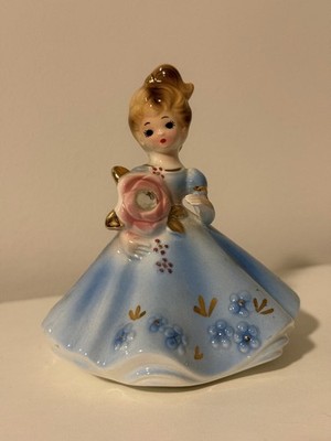 Vintage Josef Originals April Birthstone Blue Dress Figurine