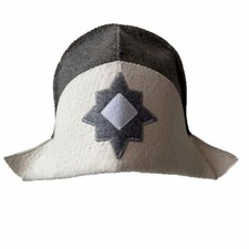 Felt Sauna Hat Wool Sauna Cap with Brim Insulating for Steam Bath
